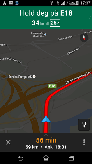 Google Maps er et nyttig verktøy når du kjører bil.
