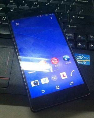 Sony Xperia Z3 forside, lekket bilde.