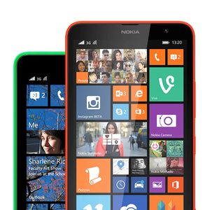 Slik ser startskjermen ut med Lumia Cyan installert.