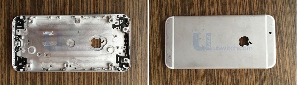 Dette bildet viser bakdekselet til iPhone 6, ifølge uSwitch.com.