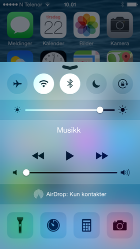 Kontrollsenteret i iOS 8 beta 4 har fått en ansiktsløftning.