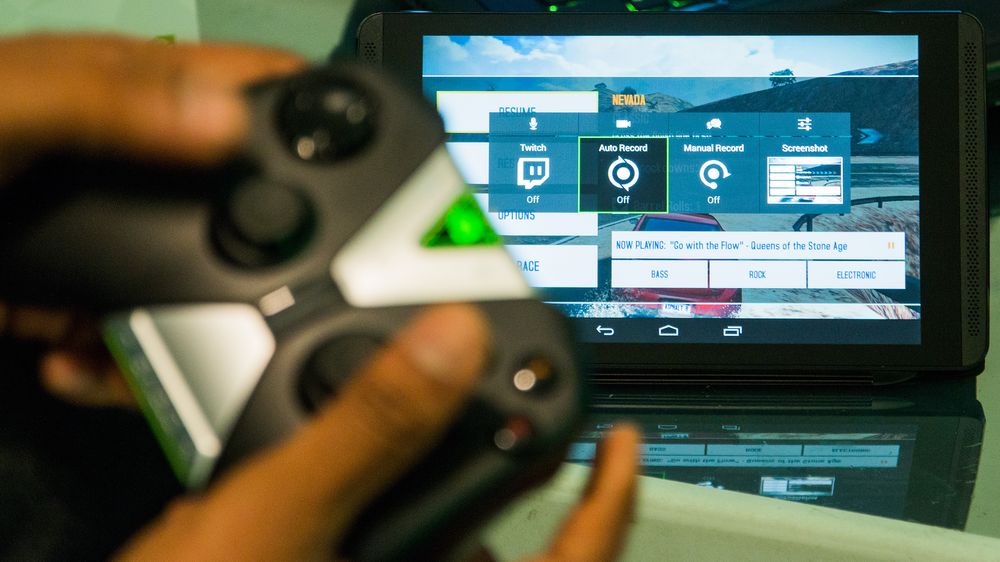 Nvidia Shield Tablet kan både strømme direkte til Twitch og ta opp spilløkter med den samme Shadowplay-funksjonen vi kjenner fra PC.