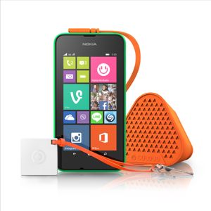 I tillegg til Lumia 530 lanserte Microsoft også minihøyttaleren Bang by Coloud.