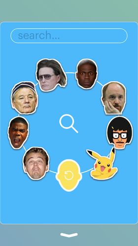 Du kan også bruke «Imoji»-er som andre har laget. Kjendiser er tilsynelatende populære å bruke.