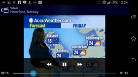 På Accuweather kan du se værsendinger fra amerikansk TV. De har varsel for Europa også, men særlig detaljert er det ikke.