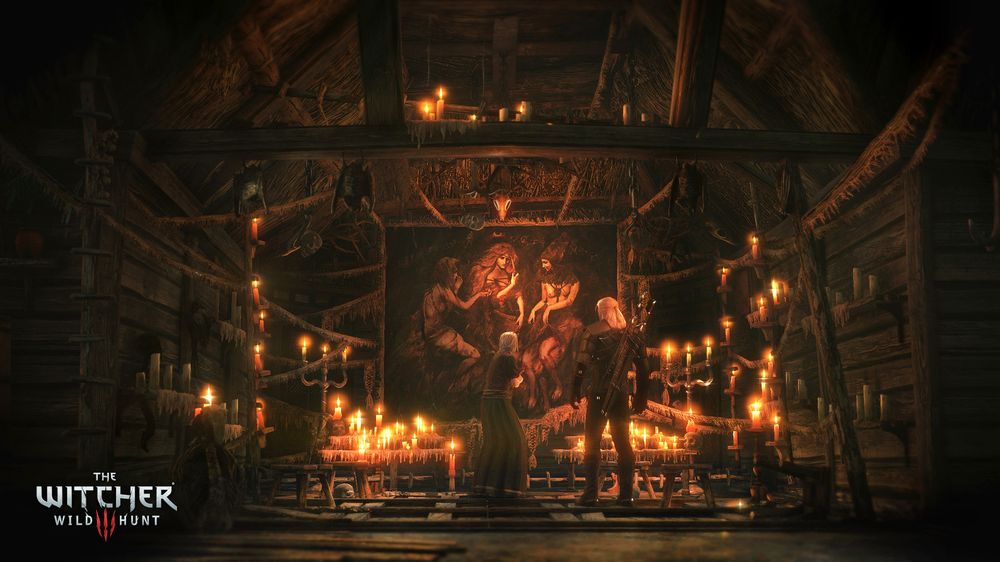 Med det budsjettet som denne dama svir av på levende lys burde hun kunne punge ut en klekkelig belønning for Geralts hjelp. (Bilde: CD Projekt Red).