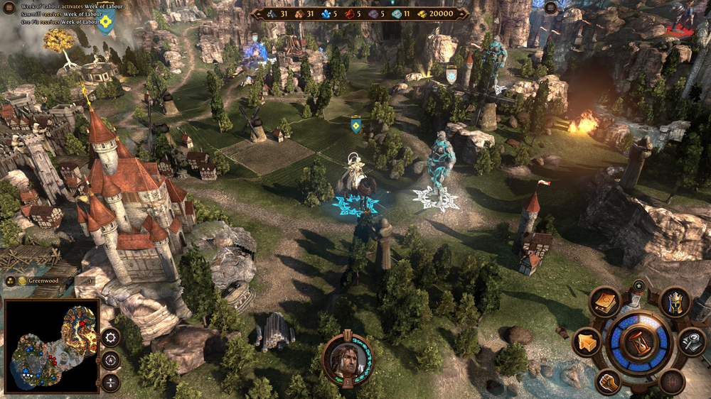 Eventyrkartet ser nydelig ut i Heroes VII. (Skjermbilde: Ubisoft.).