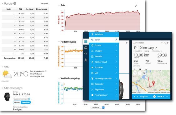 Nettjenesten og appen til Garmin gir deg svært detaljert informasjon om blant annet løpeteknikk.