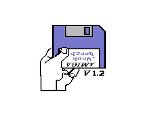 Oppstartsbildet til Amiga 500.