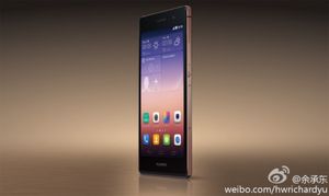 Dette bildet ble lagt ut på Weibo av Huaweis mobilsjef. Det skal vise en Ascend P7 med safirglass over skjermen.