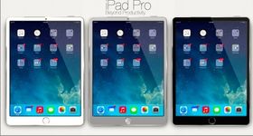 Slik ser et konseptbilde av iPad Pro ut. Om den blir seende ut akkurat slik er intet annet enn vill gjetning.
