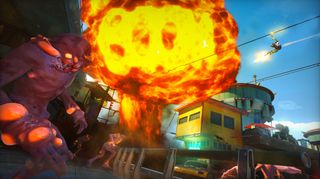 Spillet leker med effekter, og det visuelle er det ingenting å si på. (Bilde: Insomniac Games).