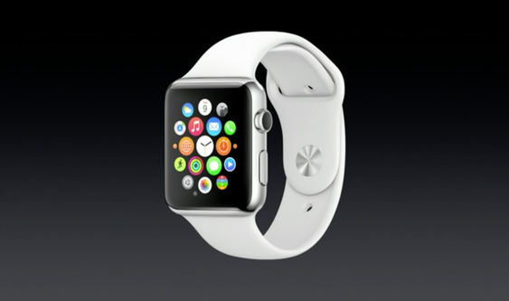 Slik ser hjemskjermen ut på Apples nye klokke.