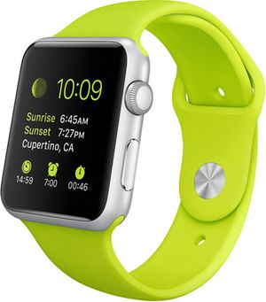 Kanskje vil skjermen på Apple Watch 2 bli den samme som på den safirglassfrie Apple Watch Sport, som reflekterer lite lys.