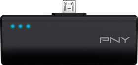 De tre lysene indikerer hvor mye batterikapasitet som er igjen.