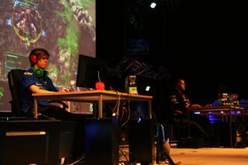 StarCraft-spillerne Snute og TargA deltok på Sørlanet i fjor.