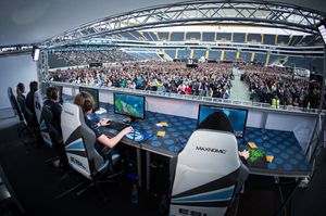 Dota 2 er nok større i andre land. Dette er fra ESL One i Tyskland i sommer.