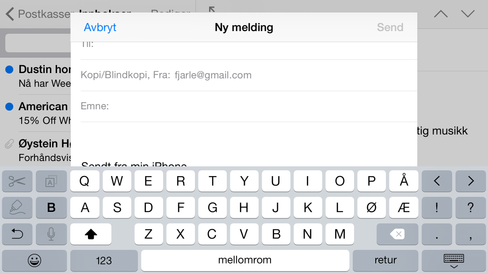 Et utvidet tastatur med klipp- og limfunksjoner har det også blitt plass til.