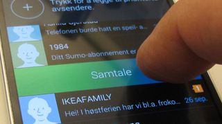 ... og til høyre for samtale.