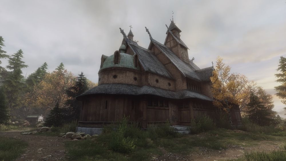 Stavkyrkja i Raudbekkdalen.