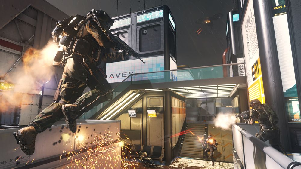 Jetpacken i eksoskjelettet tilfører Call of Duty en interessant dimensjon.