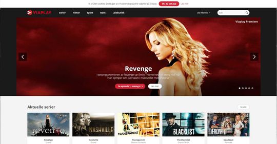 Viaplay, skjermdump 7.10.2014.