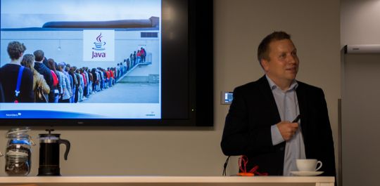 Øistein Sandlie, leder av Nordeas kundesenter.