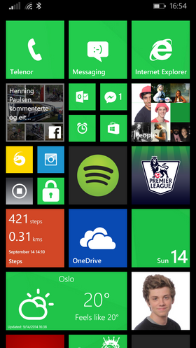 Awyeeeaah har holdt seg til den klassiske grønnfargen til Microsoft.