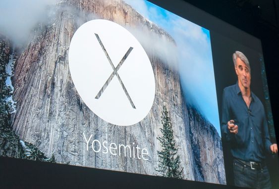 Yosemite-logoen på skjermen.