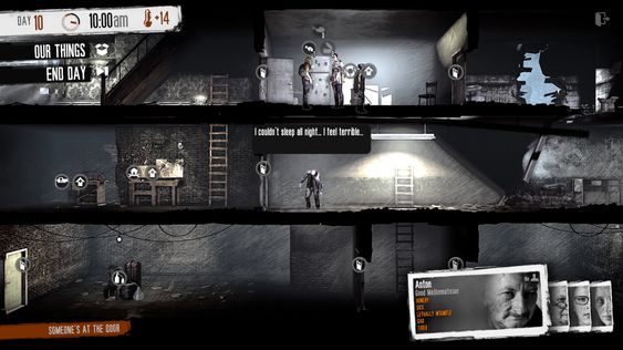 Samvittighetskvaler i This War of Mine.