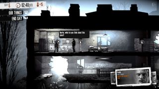 De overlevende snakker av og til seg imellom, men de menneskene man møter utenfor huset er som regel mer interessante. (Skjermbilde: Espen Jansen/Gamer.no).
