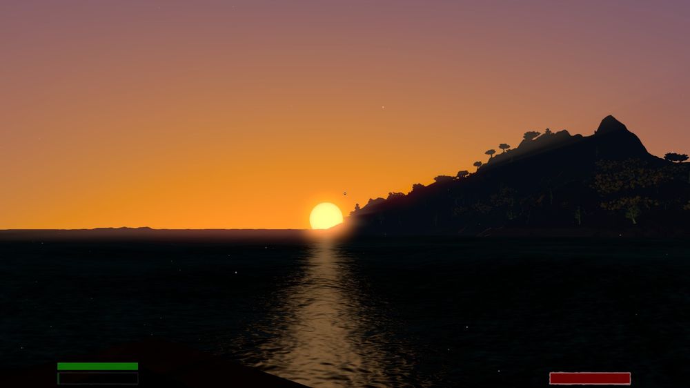 Solnedgang.