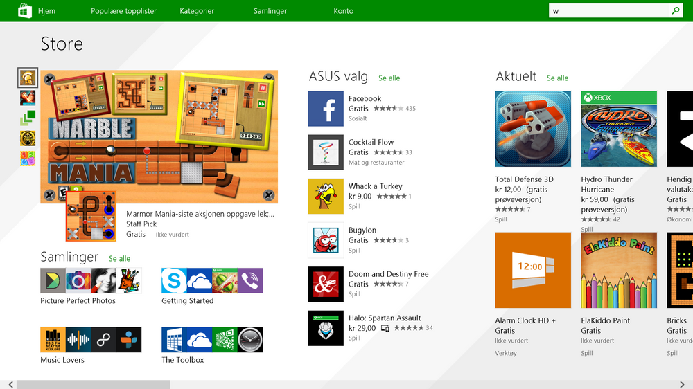 LEKKER BUTIKK: Grensesnittet til app-butikken i Windows 8.1 er mye mer oversiktlig enn i forgjengeren.