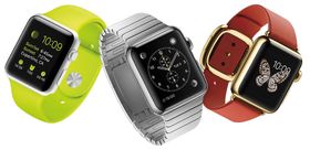 Apple Watch Edition til høyre i bildet.