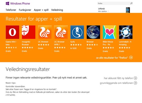 Firefox? Det har vi ikke hørt om.