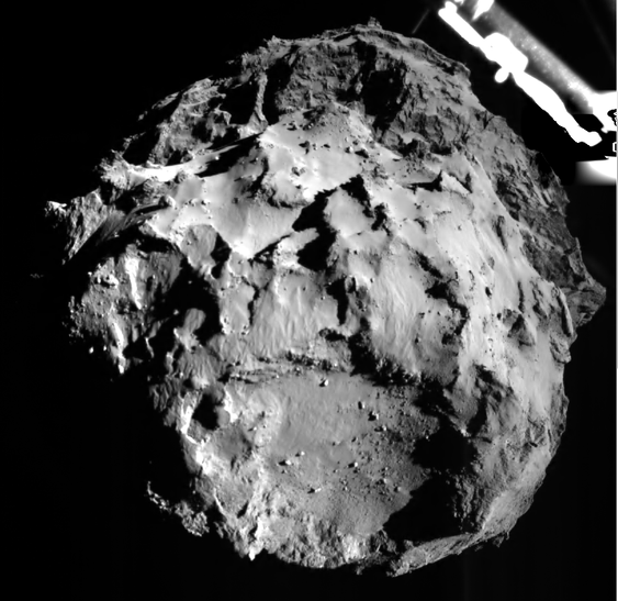 Dette bildet ble tatt fra Philae ca. 3 km. før "touchwdown" på kometen.