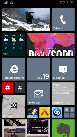 Windows Phones løsning med live-fliser gir den smarteste og mest personlige startskjermen jeg har brukt til dags dato. Forhåpentligvis tar flere apper i bruk mulighetene her fremover.