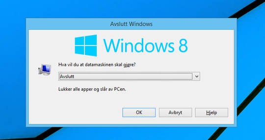 Avslutt programmer, og Windows for den saks skyld, med Alt + F4.