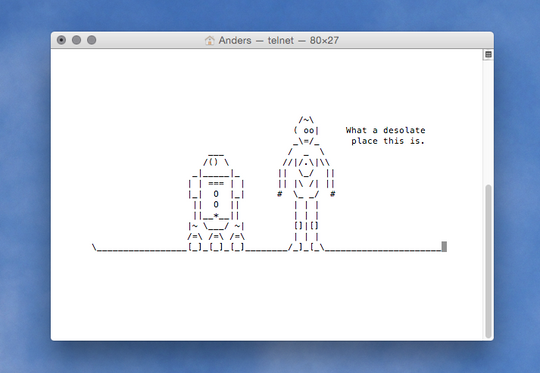 Om ikke annet er det imponerende å tenke på tiden det har tatt å animere første akt av Star Wars i ASCII-kode.