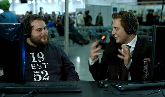 TargA snakker med vår kommentator Mats Engelien etter ligaseieren på SpillExpo 2014.