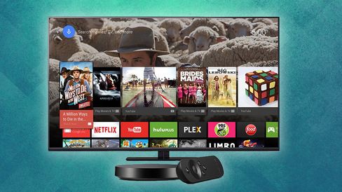Slik ser standard Android ut på en TV. Sonys løsning blir ikke helt ulik.