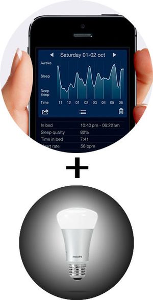 Kombinasjonen av Philips Hue og Sleep Cycle virker uslåelig. .