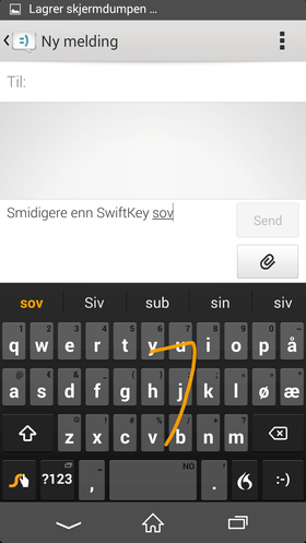 Swype er en del smidigere når du sveiper enn for eksempel SwiftKey. Du trenger ikke nødvendigvis sveipe så nøyaktig for å ende opp med riktig ord.