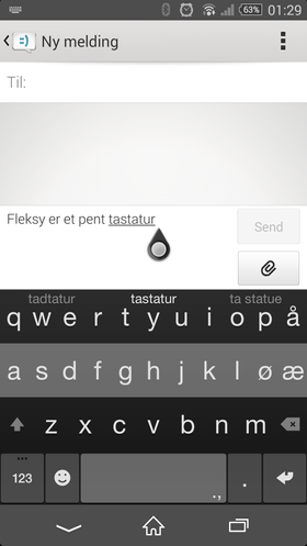 Fleksy er et stilrent og bra tastatur. Og bedre blir det nok også når det får full støtte for norsk språk.