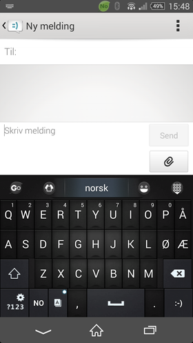 GO Keyboard er oversiktlig og rikt på funksjoner og tilpasningsmuligheter.