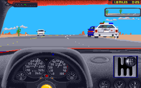 The Duel: Test Drive 2 på Amiga.