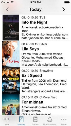 TVGuiden gir deg en kontinuerlig oversikt over programmene.