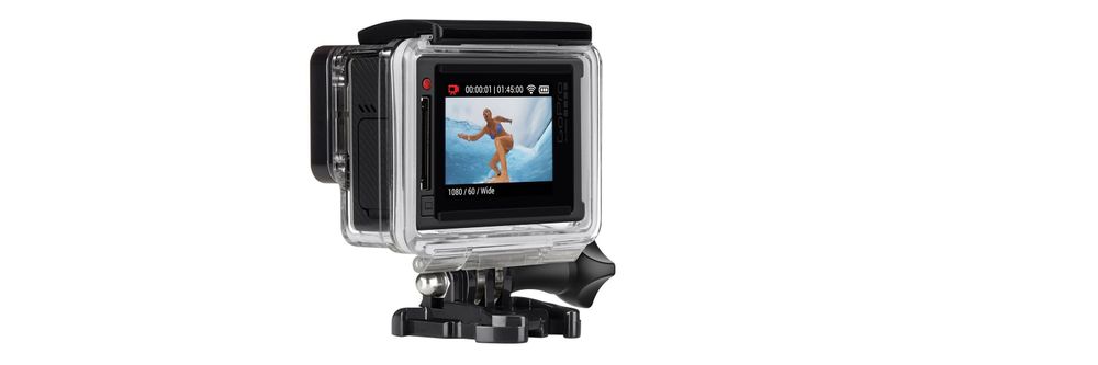 GoPro Hero4 Silver kommer med innebygd berøringsskjerm.