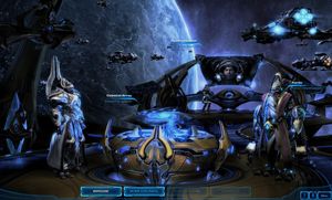 Skjermbilde fra kampanjen i StarCraft II: Legacy of the Void.