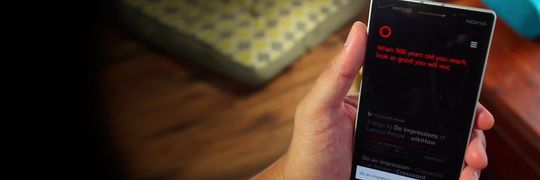 Cortana er Microsofts vittige taleassistent.